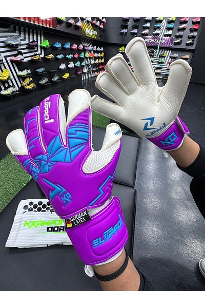 Krampon odası Professional Goalkeeper Gloves+Shin Guard+Anti-Slip Socks