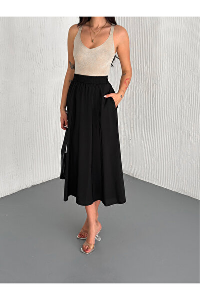 Cistern İstanbul Fusta lungă evazată de damă cu buzunare