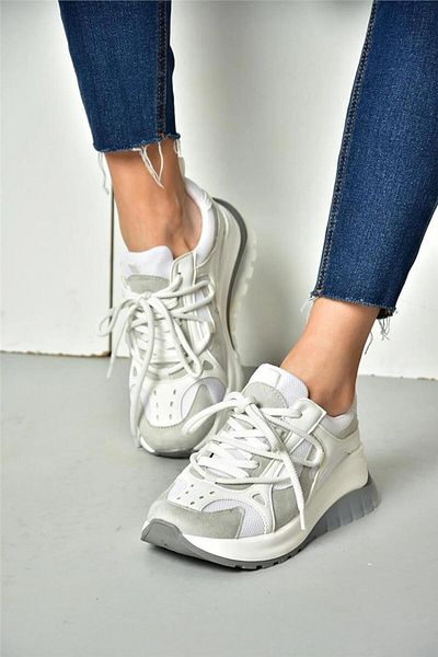 homiro Αθλητικά παπούτσια εξωτερικού χώρου Thermo Sole Unisex - Lace-Up, Λευκό-Γκρι
