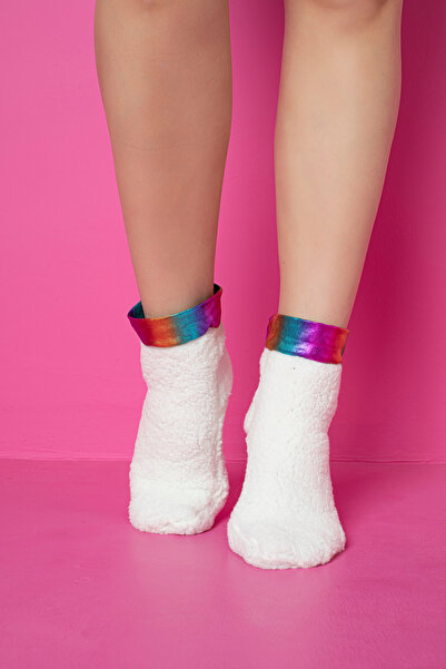 TEVOOY KISA PATİK ÇORAP KUZU TÜYÜ POLAR