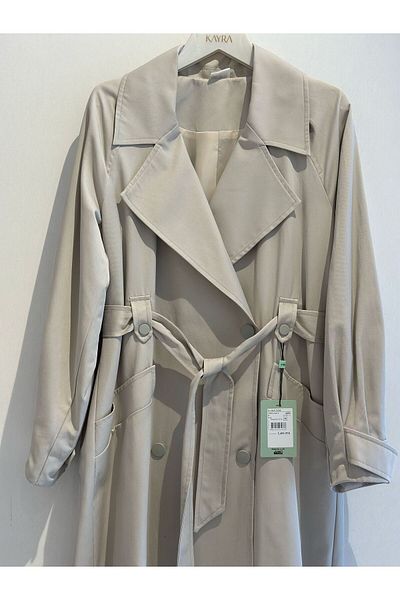 KYR Long Trench Coat with Epaulets at the Wrists