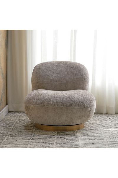 soufa dibaj Chair|Swedish Wood and Linen 93x84x79 cm- Brown