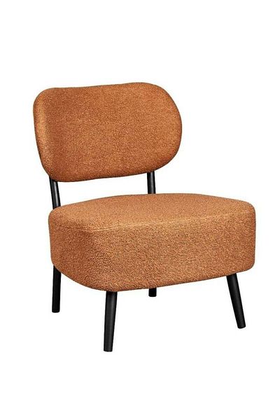 soufa dibaj Chair|Bouclee And Wood Legs - Brown