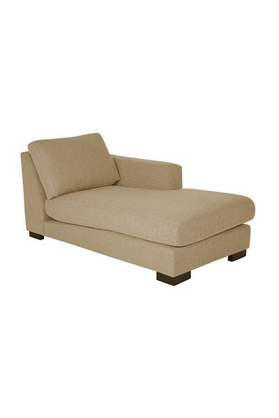 soufa dibaj Right Corner Sofa with Left Armrest Upholstered in Linen - Light Brown