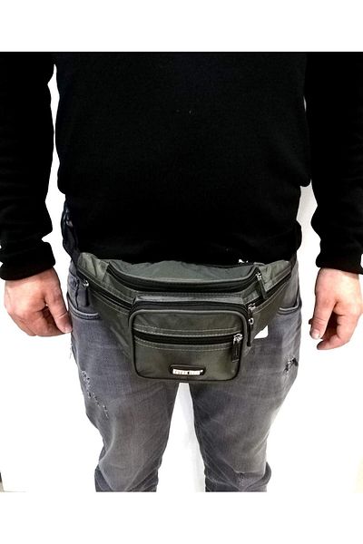 SEVENTEEN Seven Teen Men's Waist Bag Black 3432