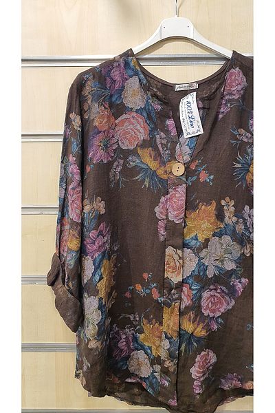 Park Moda ΡΟΖ ΜΟΤΙΦ ΚΟΥΜΠΙ ΛΕΠΤΟΜΕΡΗ ΙΤΑΛΙΚΗ ΛΙΝΑ ΜΠΛΟΥΖΑ