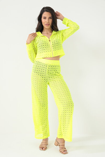 BY PAPI بنطلون سفلي مفرد-لون أصفر نيون