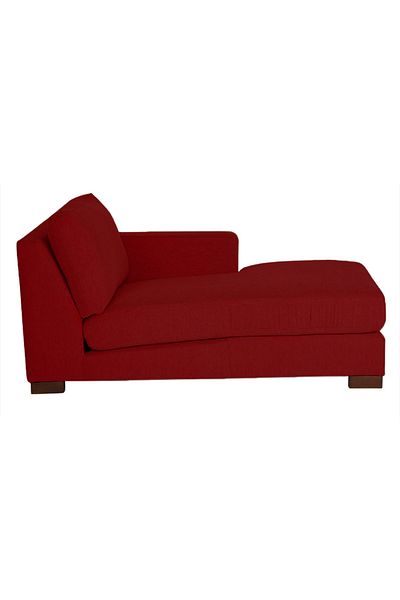 House One Right Corner Sofa with Left Armrest Upholstered in Linen - Red