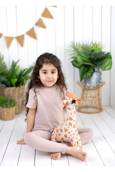 EANDCOATELİER Children's Set of Top and Bottom Cotton (T-Shirt-Long Leggings)