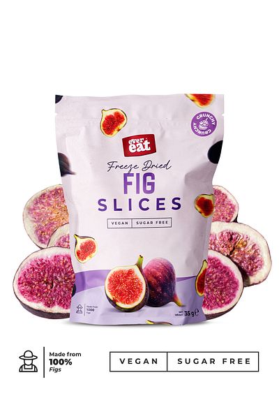 EverEat Freeze Dried Fig Grains - Healthy Snack, Produced by Freeze Dry Method