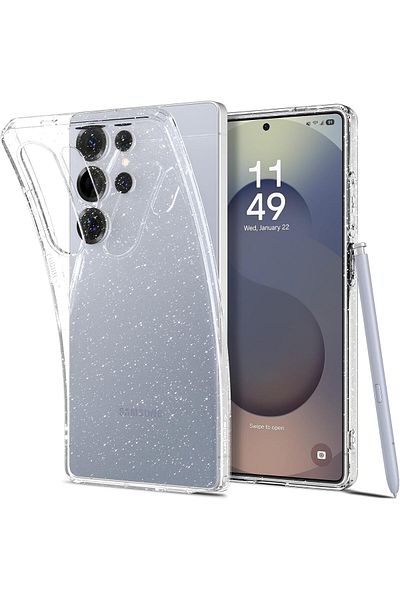 Spigen Spigen Liquid Crystal Glitter designed for Samsung Galaxy S25 ULTRA case cover - Crystal Quartz