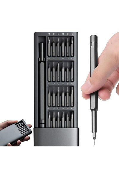 COOYA Precision Wearable Rust Screwdriver Set,  Pop-up Storage Box for DIY and Professional Use(24 bits)