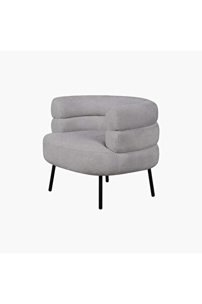 soufa dibaj Chair|Swedish Wood and Bouclee 60x70x55 cm - Grey