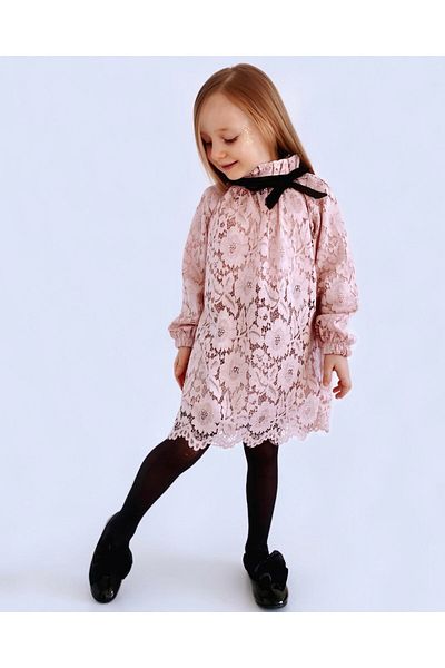 le petit sole Rochie de fetita din dantela