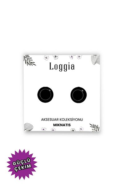 Loggia Scarf and Shawl Magnet Shiny Black 2 Pairs - Head Scarf Holder Women's Hijab Accessory Magnet