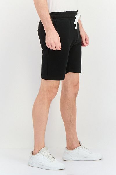 fleece factory Men Solid Drawstring Fleece Shorts, Off White Heather