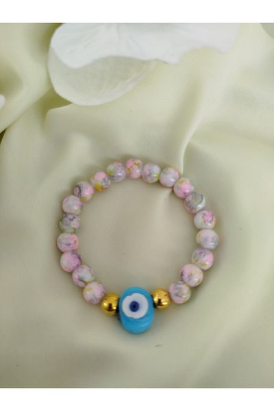 İPAR AKSESUAR Evil Eye Beaded Glass Bracelet