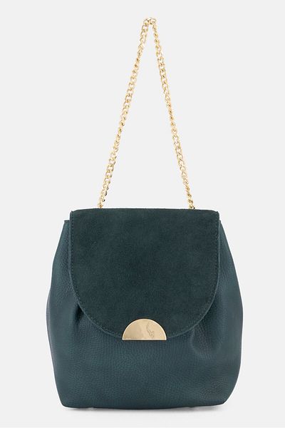 Moda Luxe Women Solid Cross Body Bag 24 H x 27 L x 10 W cm, Dark Green