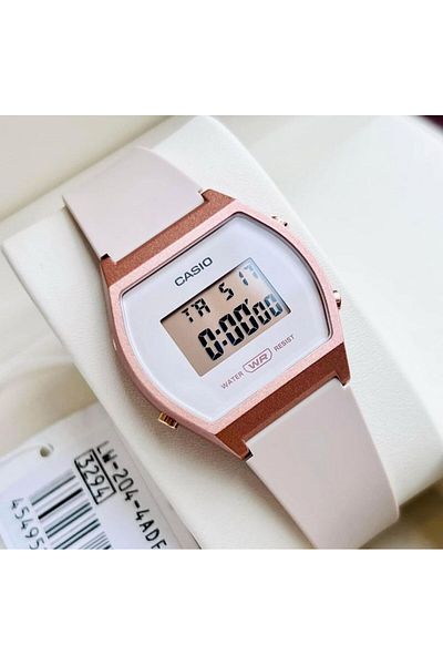 Casio Casio Women's Digital Silicone Strap Watch - Peach | LW-204-4ADF