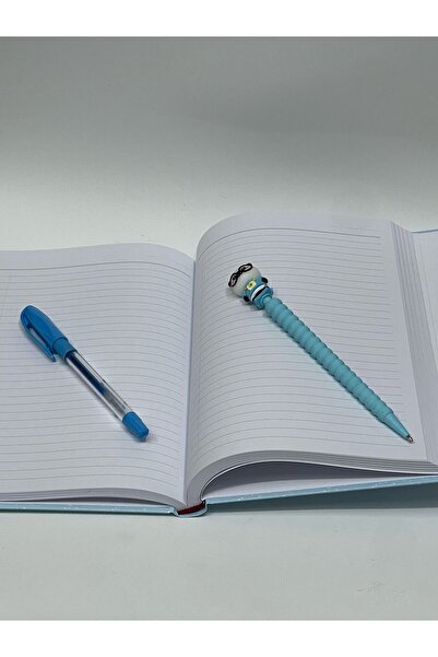 ÇilekKurdu Kilitli Hatıra Günlük 144 Yaprak Defter 17X24  Uçlu Kalem Ve Tükenmez