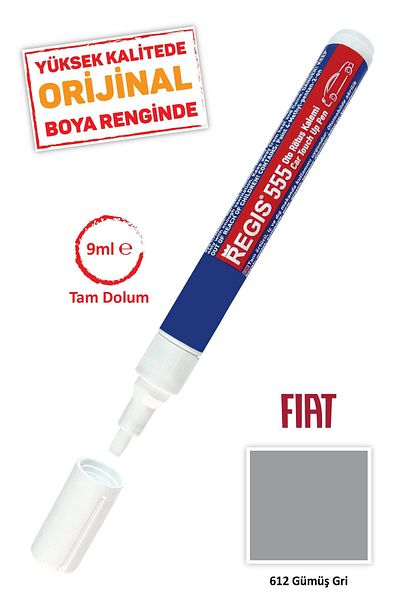 Kementaş Fiat 612 Silver Gray Scratch Remover Auto R.pen Auto Full Cover Retouching Pens