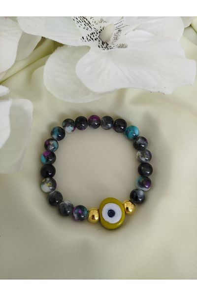 İPAR AKSESUAR Evil Eye Beaded Glass Bracelet