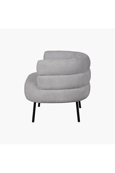 soufa dibaj Chair|Swedish Wood and Bouclee 60x70x55 cm - Grey