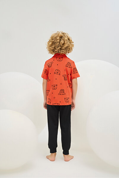 ZEYZEY 8787 Men's Printed Buttoned Pajama Suit