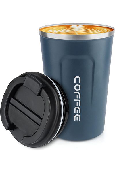 Primo Plus Vacuum Insulated Coffee Mug Blue 510ml