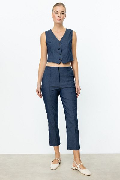 ON V-Neck Sleeveless Vest Navy Blue 54902