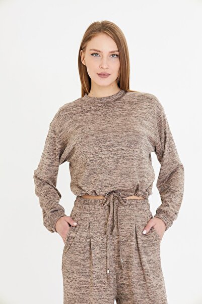 TIFFANY&TOMATO Beli Kuş Gözlü Triko Bluz