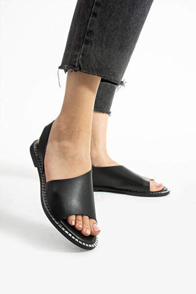 Ayax Ежедневни черни дамски сандали