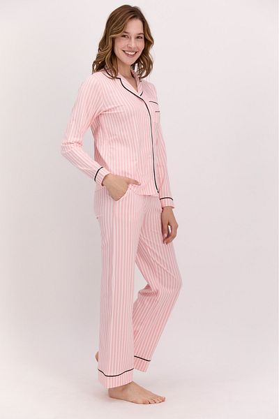 Pierre Cardin Set de pijamale pentru femei Uzunkol cu nasturi în față