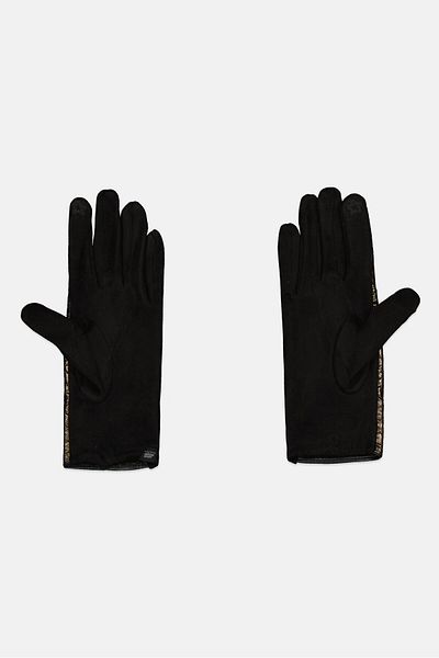 Justin Gregory Women 1 Pair Flower Quilted Puffer Gloves, Bronze