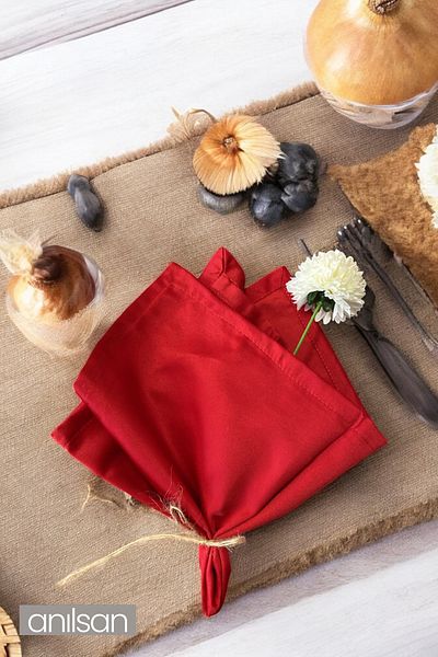 Anılsan 50x50 Cm Elegant Food Presentation Napkin - Practical and Quality Fabric Selection