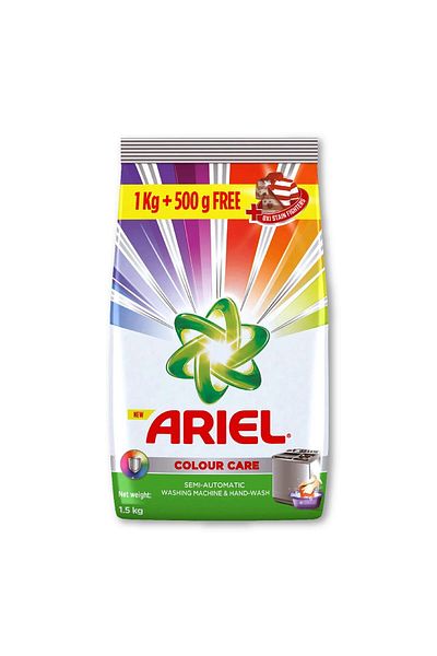 Ariel Automatic Color Laundry Detergent, 1.5 Kg, Concentrated Formula, 20 Washes