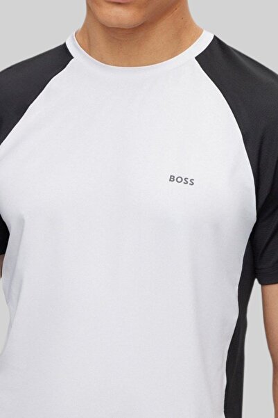 BOSS Erkek Tee Active Golf T-shirt Beyaz