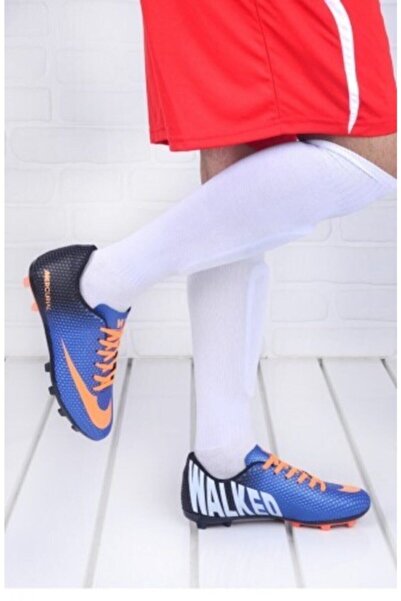 Walked 401-24 Men's Football Boots Blue Orange 36-39