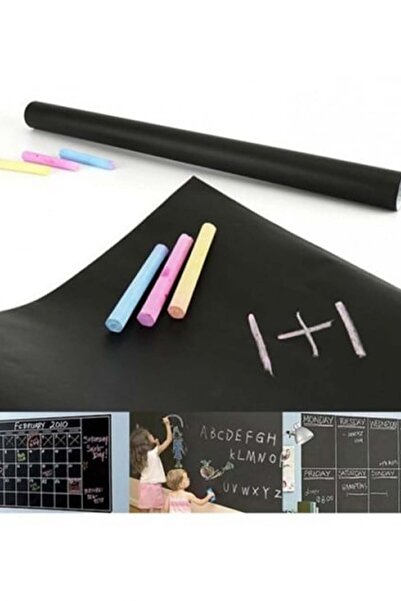 CİYU TİCARET Yapışkanlı kara tahta sticker çocuk odası genç odası duvara kolayca yapışan yazı yazma kara tahta