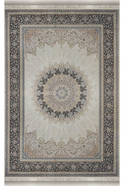 Apex Halı Vendom Palace 5471 Lacivert Krem Yumuşak Dokulu Viskon ve Bambu 120...