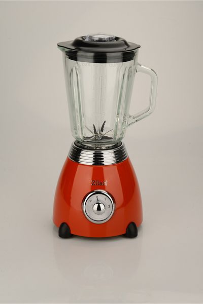 Zilan Blender RETRO Zilan ZLN7057 Rosu, capacitate 1.5 L, putere 500W, lame din otel