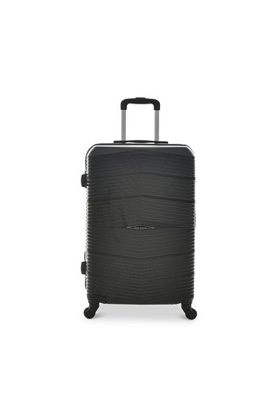 New Travel مجموعة حقائب سفر صلبة، حقيبة سفر بعجلات ABS، مع قفل مركب و4 عجلات 871/3P - أسود