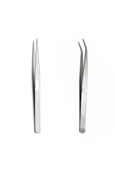 Ege Pastacılık 2-piECE ProfEssional ChEf TwEEzErs SEt - Straight anD ObliquE Pastry TwEEzErs