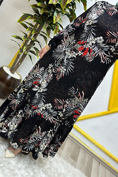 Elmas Tesettür Îmbrăcăminte pentru femei musulmane Rochie cu volane cu palmie...