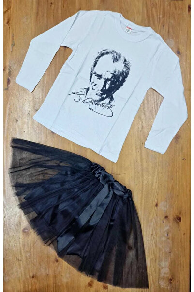 Nacar Girl's April 23 Tutu Skirt T-Shirt Costume Outfit