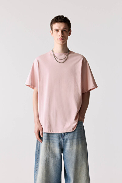 Pull & Bear Basic kısa kollu pamuklu tişört