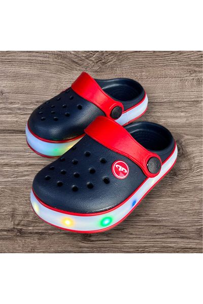 AkınalBella Baby Boy Led Light Sole Light Closed Front Slippers Sandals