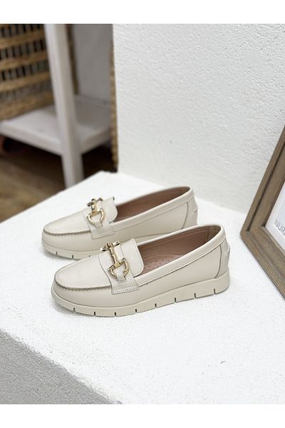 Venüs 25076042 Y Front Buckle Detail Genuine Leather Orthopedic Daily Shoes Women