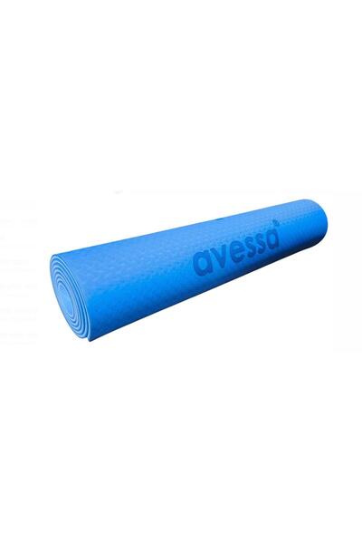 AVESSA Tpe-20 Çift Renk Tpe Pilates Minderi Mavi