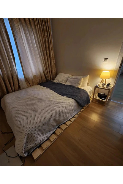 worldofwood Japon Model Doğal Ahşap Karyola Yer Yatağı Tek Ve Çift Kişilik Tüm Ölçülerde